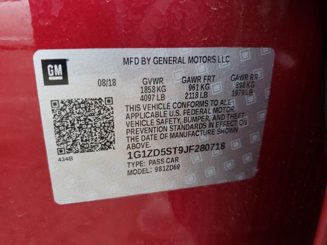2018 CHEVROLET MALIBU LT 1G1ZD5ST9JF280718