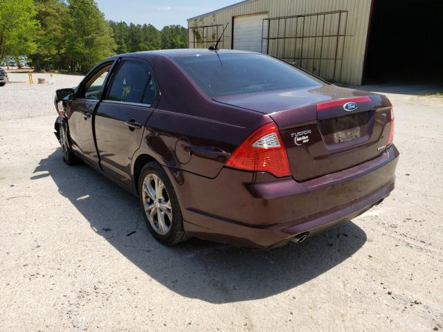 VIN 1FAHP2E81HG114509 2012 FORD FUSION SE no.3