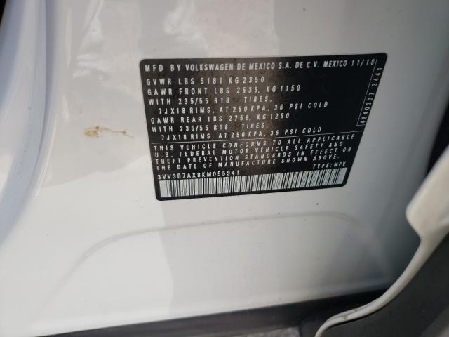 2019 VOLKSWAGEN TIGUAN SE 3VV3B7AX8KM055941