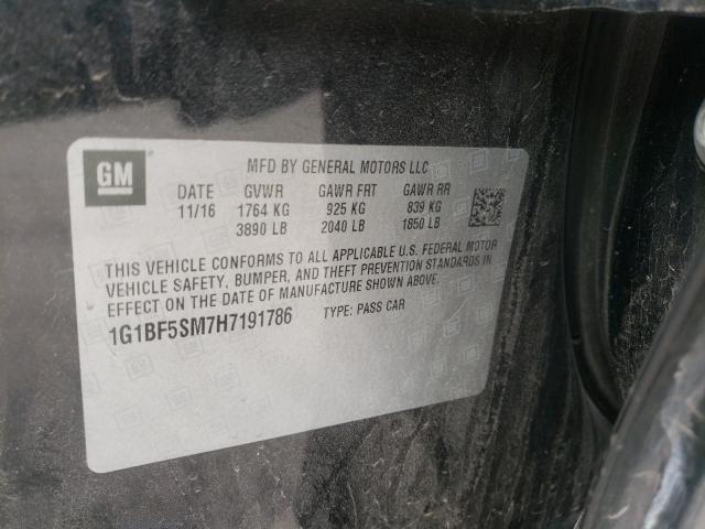 2017 CHEVROLET CRUZE PREM 1G1BF5SM7H7191786