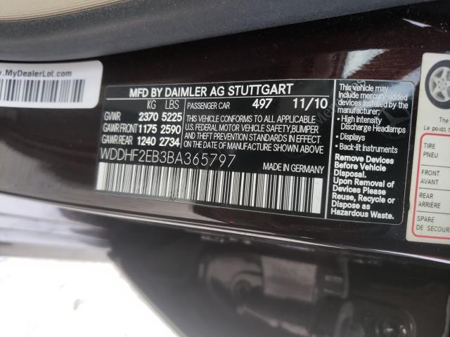 2011 MERCEDES-BENZ E 350 BLUE WDDHF2EB3BA365797