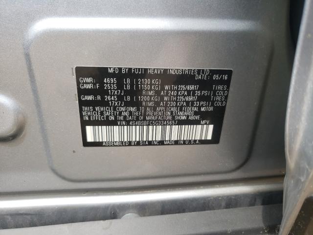 2016 SUBARU OUTBACK 4S4BSBFC5G3345657