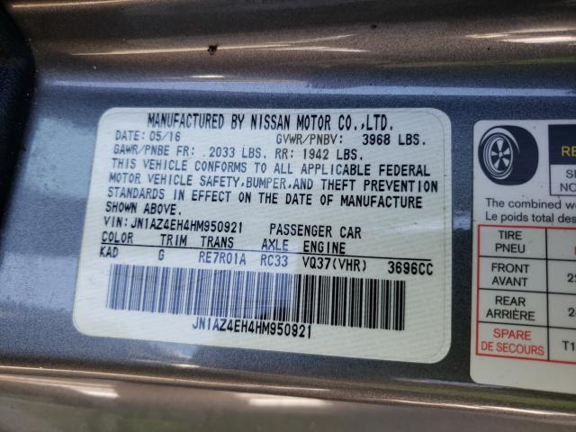 2017 NISSAN 370Z JN1AZ4EH4HM950921