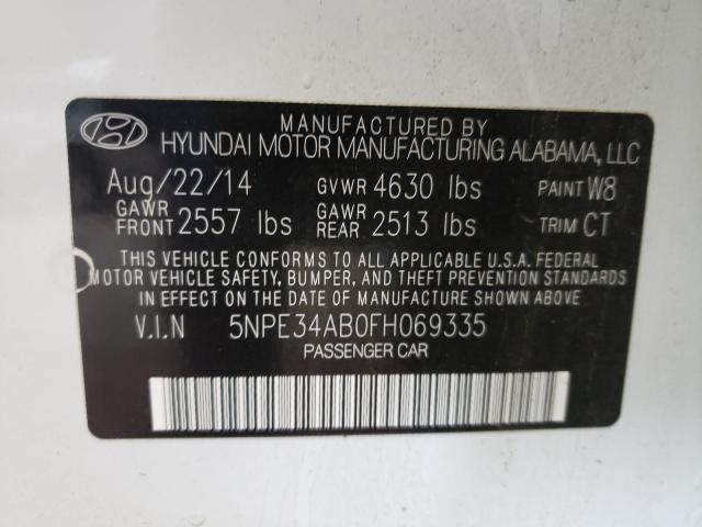 2015 HYUNDAI SONATA SPO 5NPE34AB0FH069335