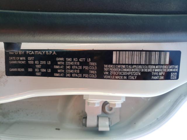 2017 FIAT 500X TREKK ZFBCFXCB5HP572074
