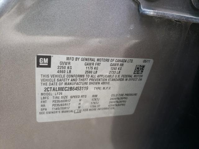 2011 GMC TERRAIN SL 2CTALMEC2B6453119