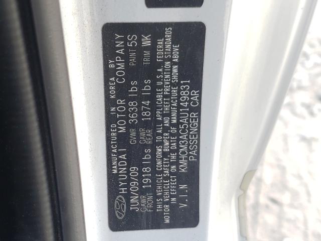 2010 HYUNDAI ACCENT BLU KMHCM3AC5AU149831