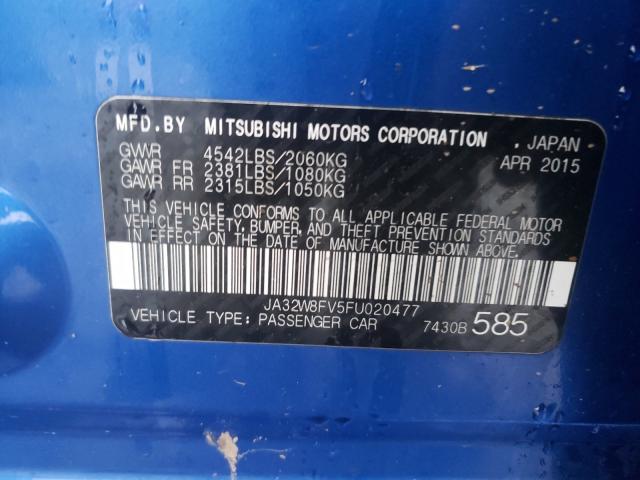 2015 MITSUBISHI LANCER EVO JA32W8FV5FU020477