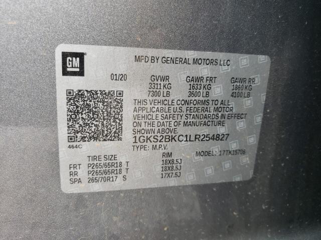 2020 GMC YUKON SLT 1GKS2BKC1LR254827