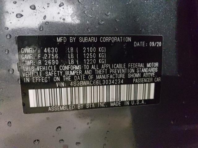 2020 SUBARU LEGACY PRE 4S3BWAC66L3034234