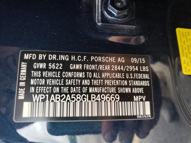 2016 PORSCHE MACAN S WP1AB2A58GLB49669