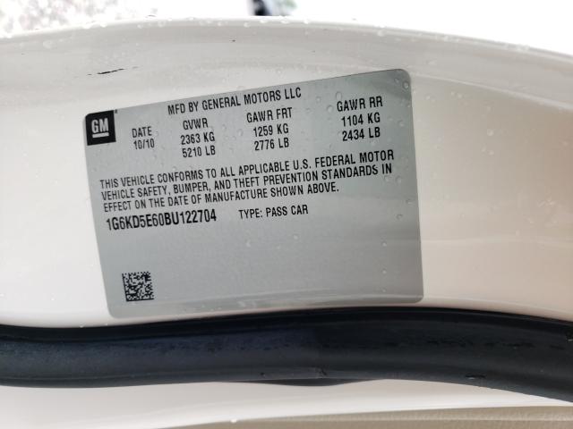 2011 CADILLAC DTS LUXURY 1G6KD5E60BU122704