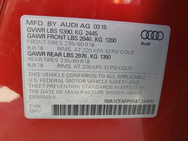 2015 AUDI 400 WA1CFAFP5FA124400