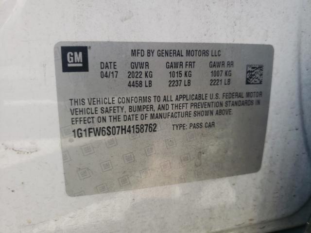 2017 CHEVROLET BOLT EV LT 1G1FW6S07H4158762