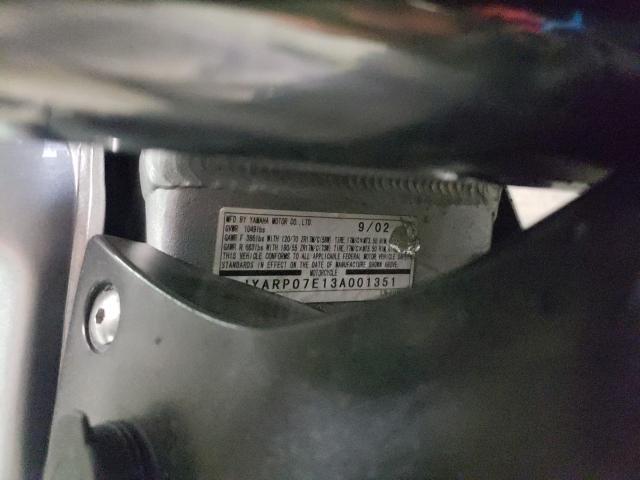 2003 YAMAHA FJR1300 JYARP07E13A001351