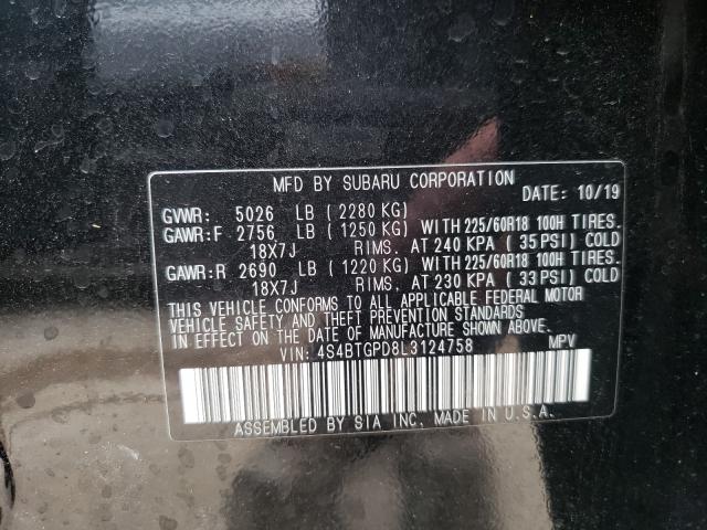 2020 SUBARU OUTBACK TO 4S4BTGPD8L3124758