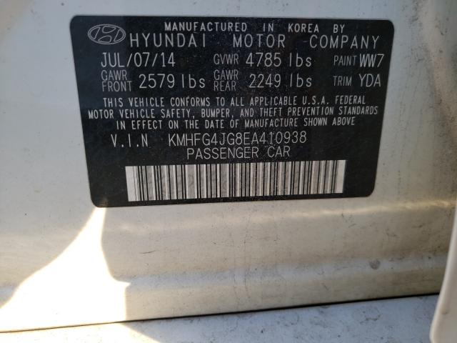 2014 HYUNDAI AZERA KMHFG4JG8EA410938