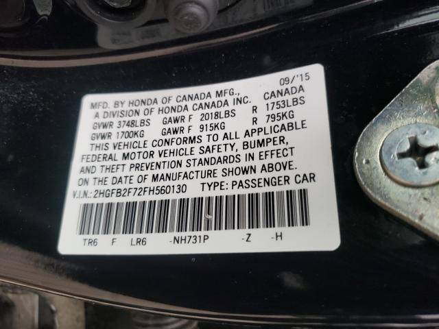 2015 HONDA CIVIC SE 2HGFB2F72FH560130