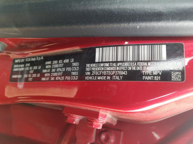 2016 FIAT 500X EASY ZFBCFYBT5GP376943