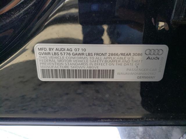 2011 AUDI A8 QUATTRO WAUAVAFD5BN002562
