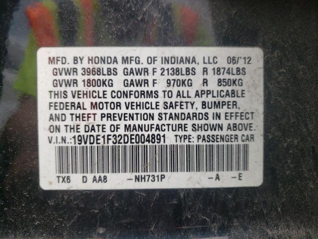 2013 ACURA ILX 20 19VDE1F32DE004891