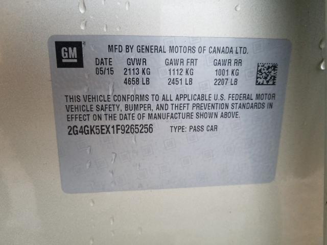 2015 BUICK REGAL 2G4GK5EX1F9265256