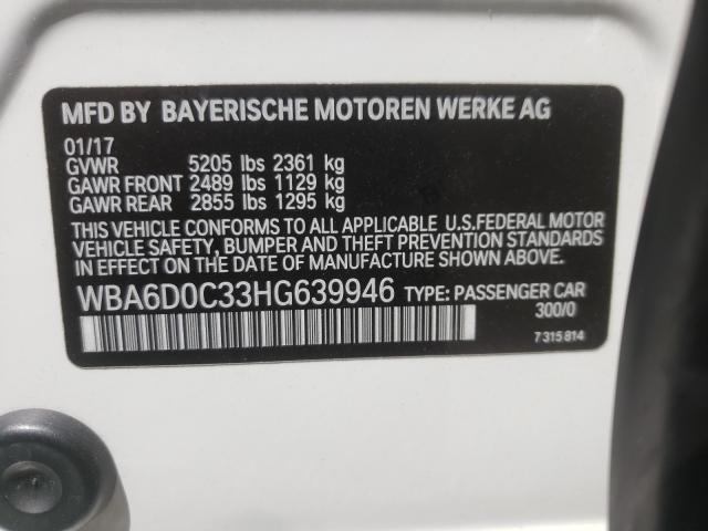 VIN WBA6D0C33HG639946 2017 BMW 6 Series, 640 I Gran... no.10