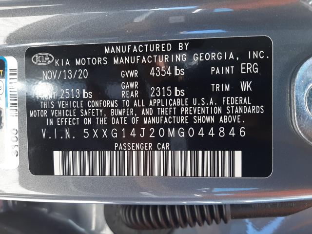 2021 KIA K5 LXS 5XXG14J20MG044846