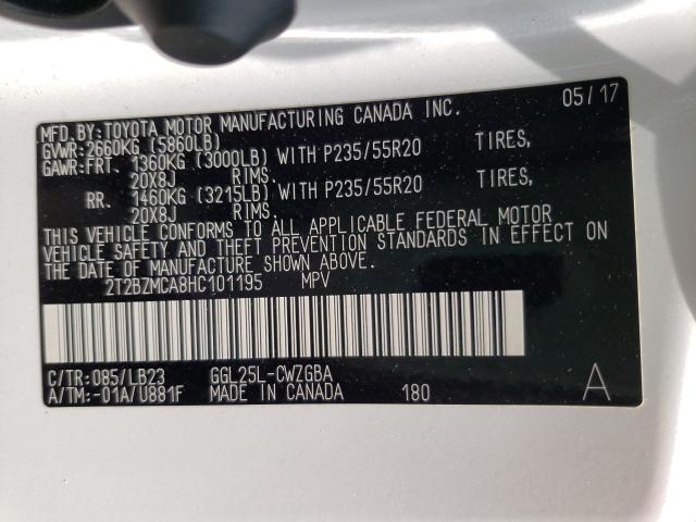 2017 LEXUS RX350 2T2BZMCA8HC101195
