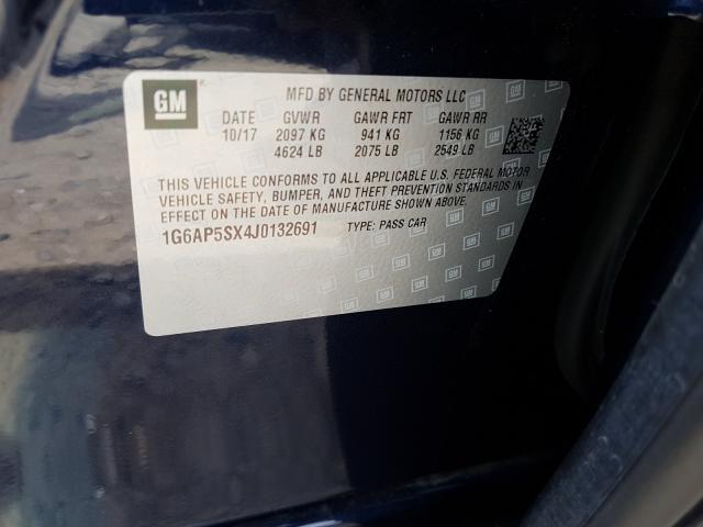 2018 CADILLAC CTS 1G6AP5SX4J0132691