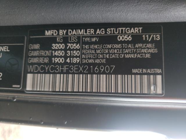 VIN WDCYC3HF3EX216907 2014 Mercedes-Benz G-Class, 550 no.10