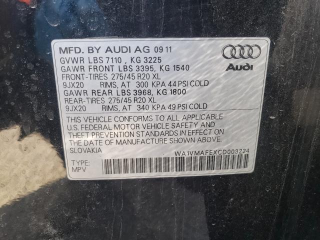 2012 AUDI Q7 PRESTIG WA1VMAFEXCD003224