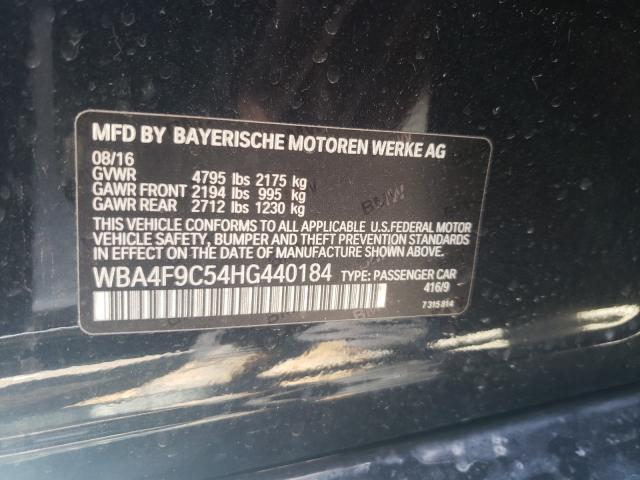 2017 BMW 430XI GRAN WBA4F9C54HG440184