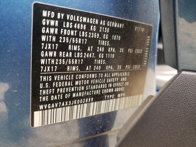 2018 VOLKSWAGEN TIGUAN LIM WVGAV7AX3JK002899