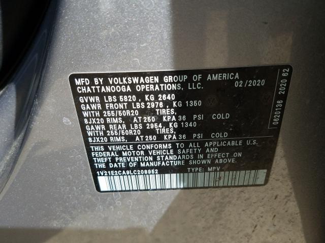 2020 VOLKSWAGEN ATLAS CROS 1V21E2CA9LC208952