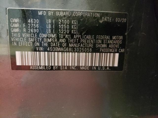 2020 SUBARU LEGACY SPO 4S3BWAG68L3025058