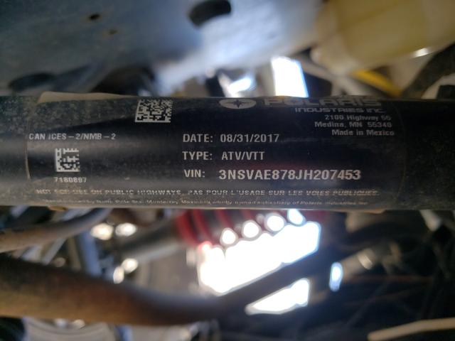 2018 POLARIS RZR 900 EP 3NSVAE878JH207453