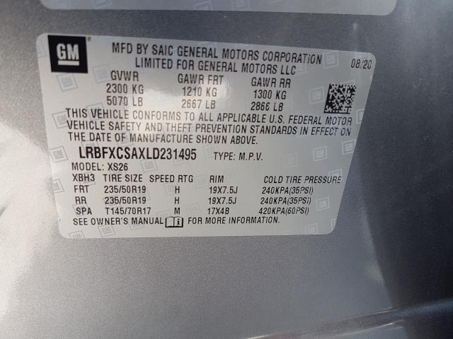 2020 BUICK ENVISION E LRBFXCSAXLD231495