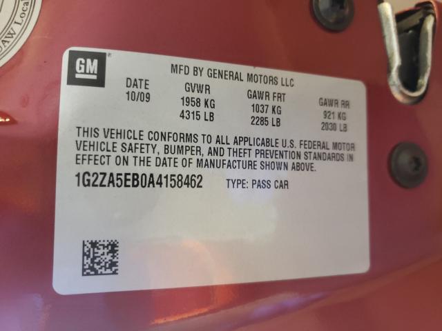 2010 PONTIAC G6 1G2ZA5EB0A4158462