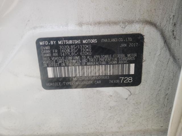 2017 MITSUBISHI MIRAGE ML32A4HJ6HH020683