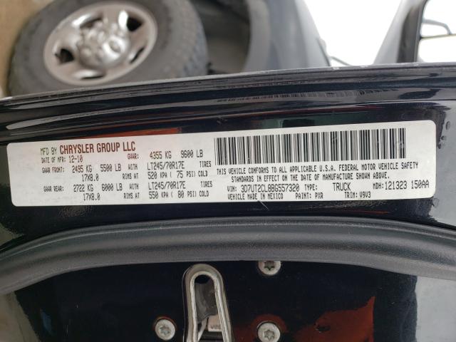 2011 DODGE RAM 2500 3D7UT2CL8BG557320