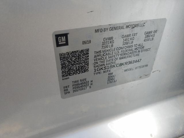 2019 GMC YUKON SLT 1GKS1BKC8KR363447