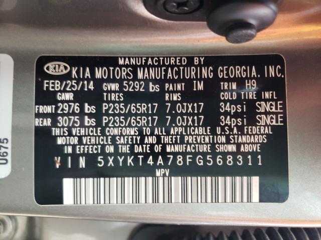 2015 KIA SORENTO LX 5XYKT4A78FG568311