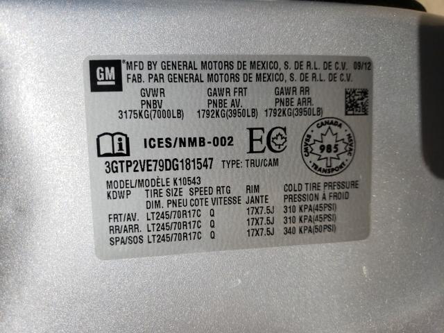 2013 GMC SIERRA 150 3GTP2VE79DG181547