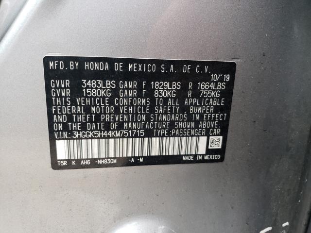2019 HONDA FIT LX 3HGGK5H44KM751715
