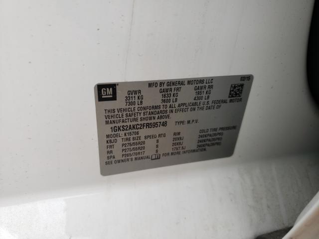 2015 GMC YUKON SLE 1GKS2AKC2FR595748