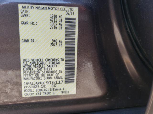 2013 NISSAN ALTIMA 2.5 1N4AL3AP4DC916117