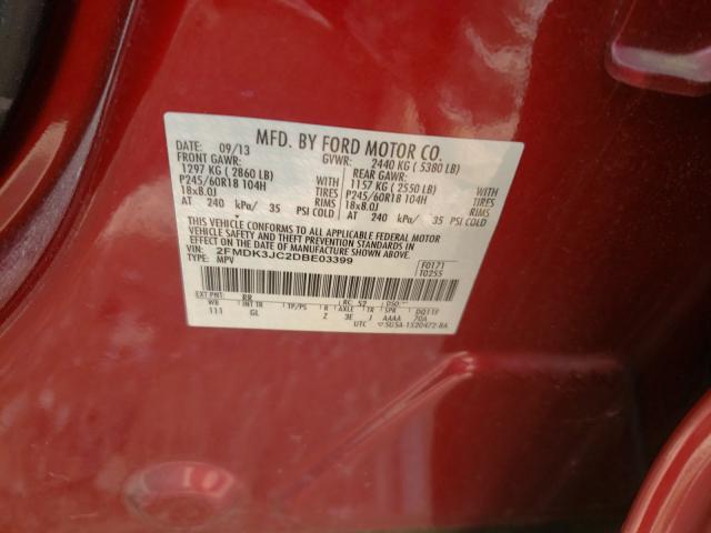 2013 FORD EDGE SEL 2FMDK3JC2DBE03399