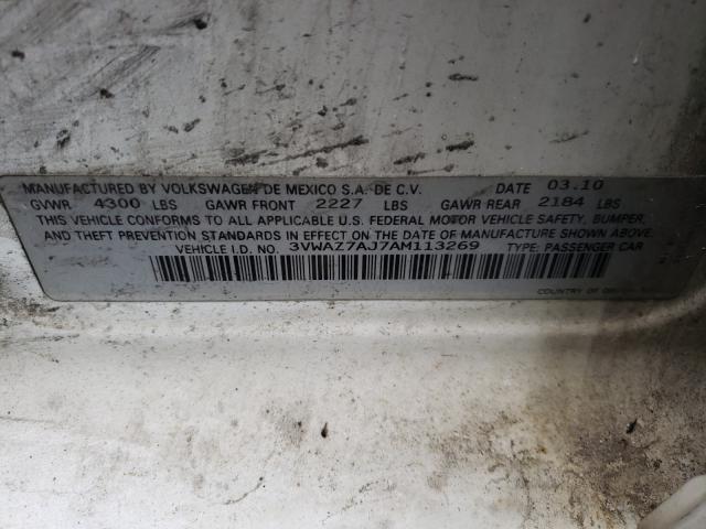 2010 VOLKSWAGEN JETTA LIMI 3VWAZ7AJ7AM113269