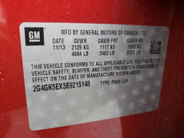2014 BUICK REGAL 2G4GK5EX3E9215148